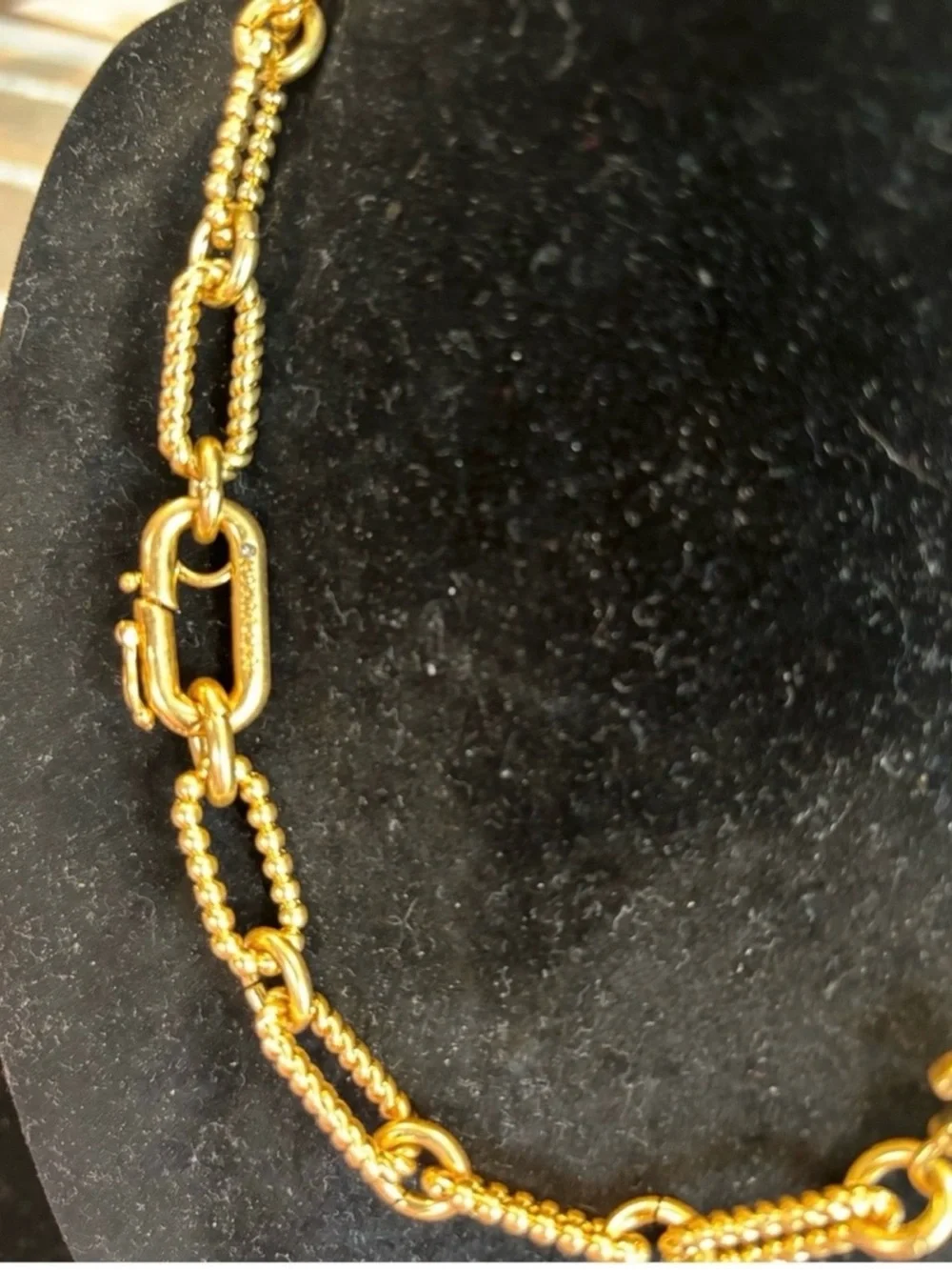 Tory Burch Twisted Rope Link Necklace in Gold Tone